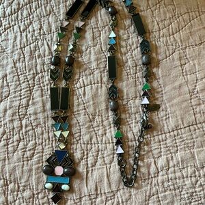 House of Harlow 1960 Eden Geometric Multi-Color Necklace enamel